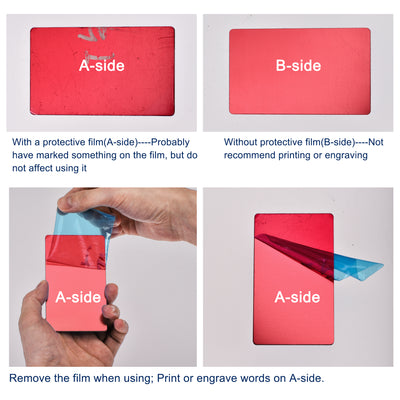 Harfington Blank Metal Cards, Anodized Aluminum Plates for DIY Laser Engraving Printing