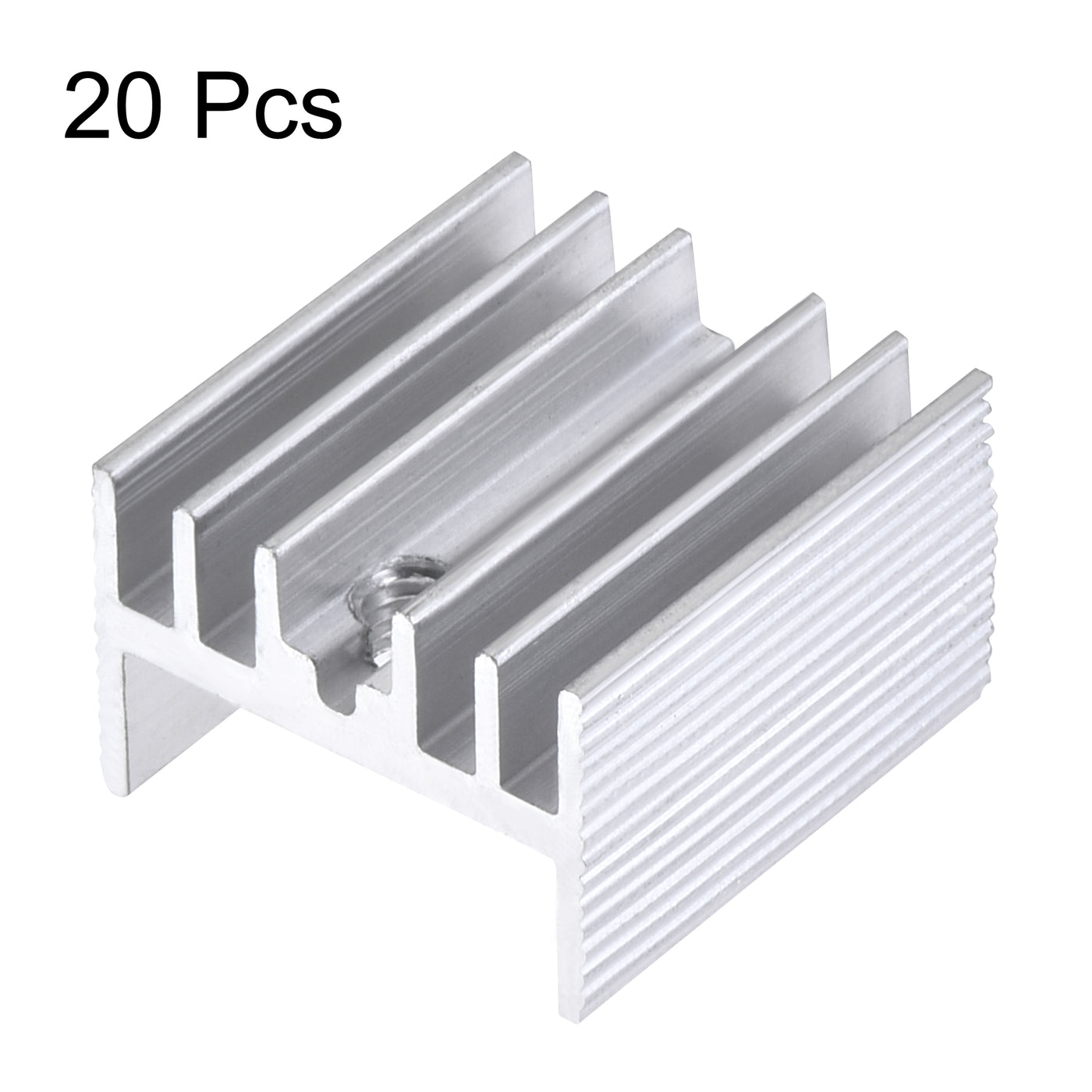 Harfington 16x15x10mm TO-220 Aluminum Heatsink for Cooling MOSFET Transistor Diodes TO-220 20pcs