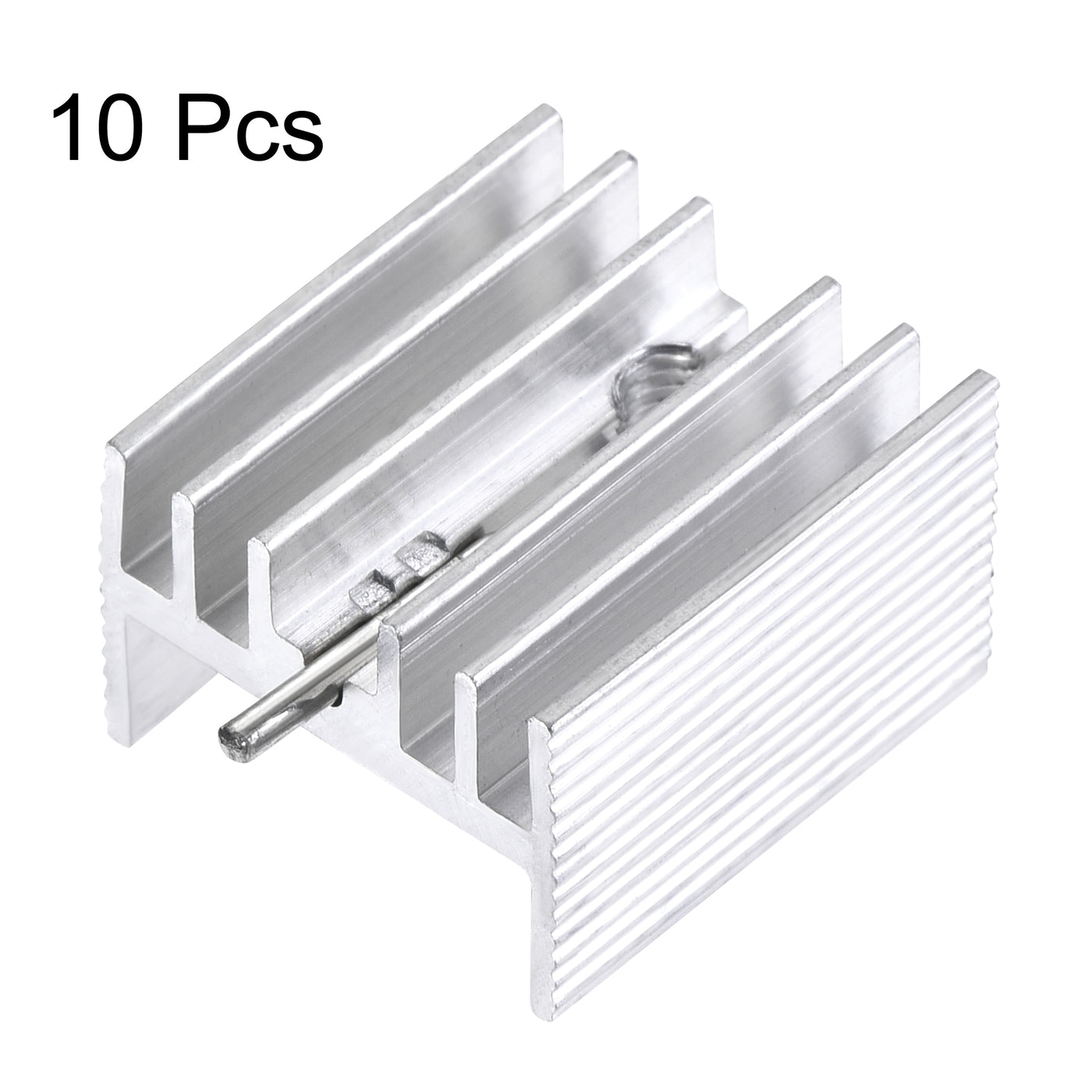 Harfington 16x15x10mm TO-220 Aluminum Heatsink for Cooling MOSFET Transistor Diodes with a Support Pin 10pcs