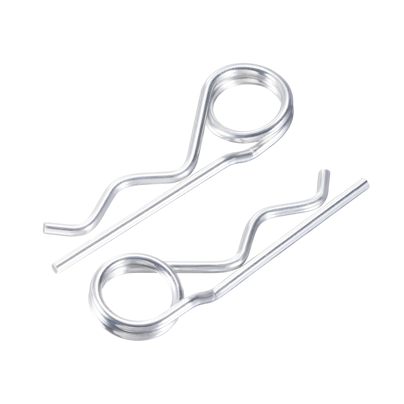 Harfington R-Clip Pins - R Shaped Spring Cotter Pin Zinc-plating Trailer Tractor Mower