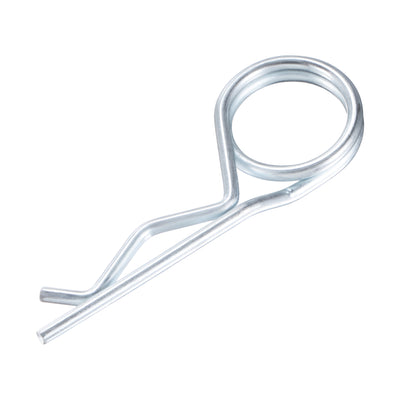 Harfington R-Clip Pins - R Shaped Spring Cotter Pin Zinc-plating Trailer Tractor Mower Fastener Hardware