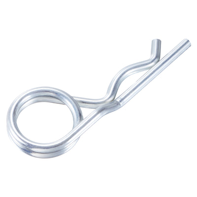Harfington R-Clip Pins - R Shaped Spring Cotter Pin Zinc-plating Trailer Tractor Mower Fastener Hardware