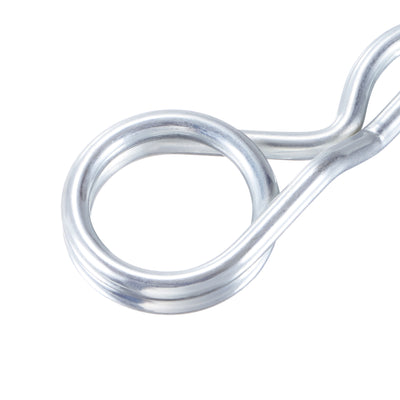 Harfington R-Clip Pins - R Shaped Spring Cotter Pin Zinc-plating Trailer Tractor Mower Fastener Hardware