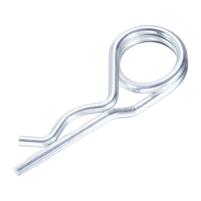 Harfington R-Clip Pins - R Shaped Spring Cotter Pin Zinc-plating Trailer Tractor Mower Fastener Hardware
