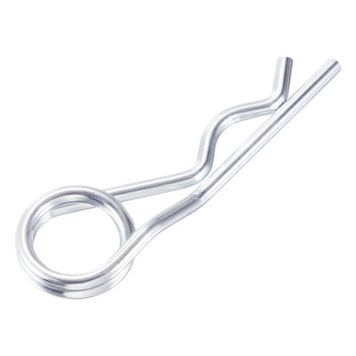 Harfington R-Clip Pins - R Shaped Spring Cotter Pin Zinc-plating Trailer Tractor Mower Fastener Hardware