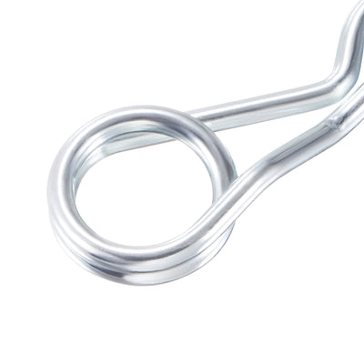 Harfington R-Clip Pins - R Shaped Spring Cotter Pin Zinc-plating Trailer Tractor Mower Fastener Hardware