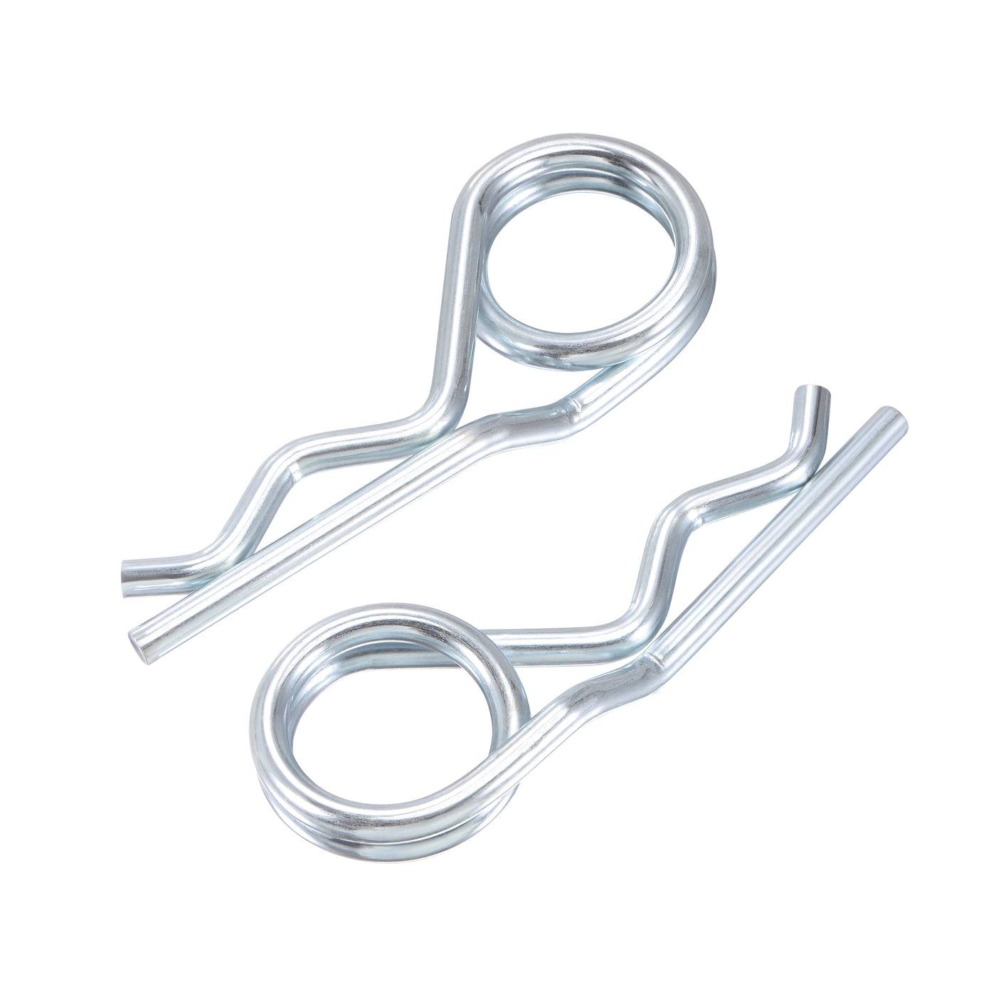 Harfington R-Clip Pins - R Shaped Spring Cotter Pin Zinc-plating Trailer Tractor Mower