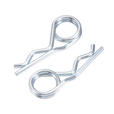 Harfington R-Clip Pins - R Shaped Spring Cotter Pin Zinc-plating Trailer Tractor Mower