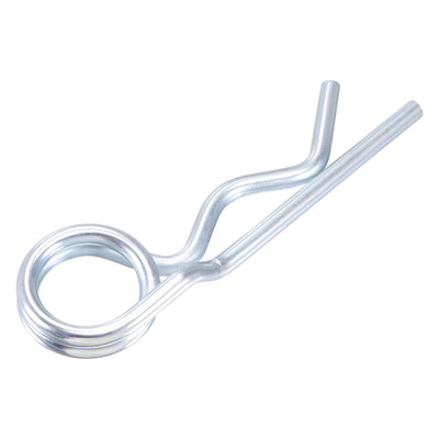 Harfington R-Clip Pins - R Shaped Spring Cotter Pin Zinc-plating Trailer Tractor Mower Fastener Hardware
