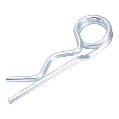 Harfington R-Clip Pins - R Shaped Spring Cotter Pin Zinc-plating Trailer Tractor Mower Fastener Hardware