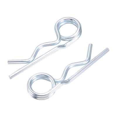 Harfington R-Clip Pins - R Shaped Spring Cotter Pin Zinc-plating Trailer Tractor Mower