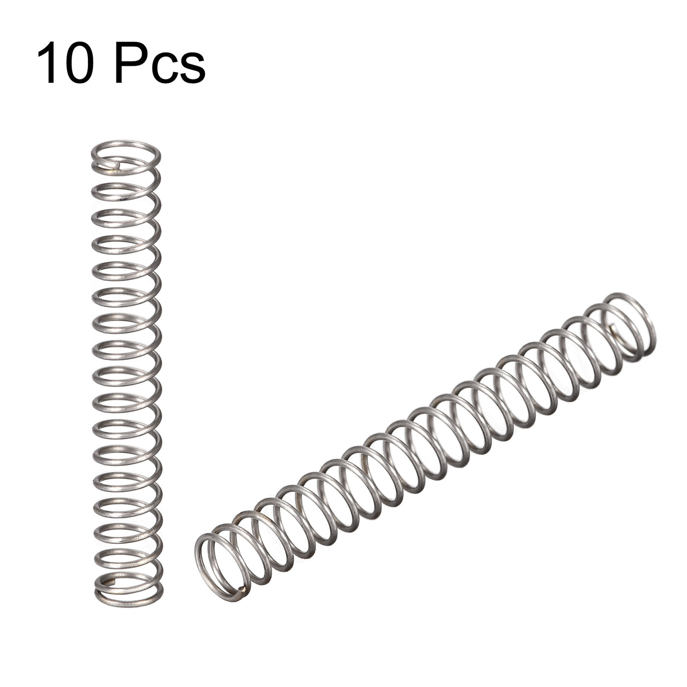 uxcell Uxcell Compressed Spring, Free Length,2.6N Load Capacity,Gray,10pcs