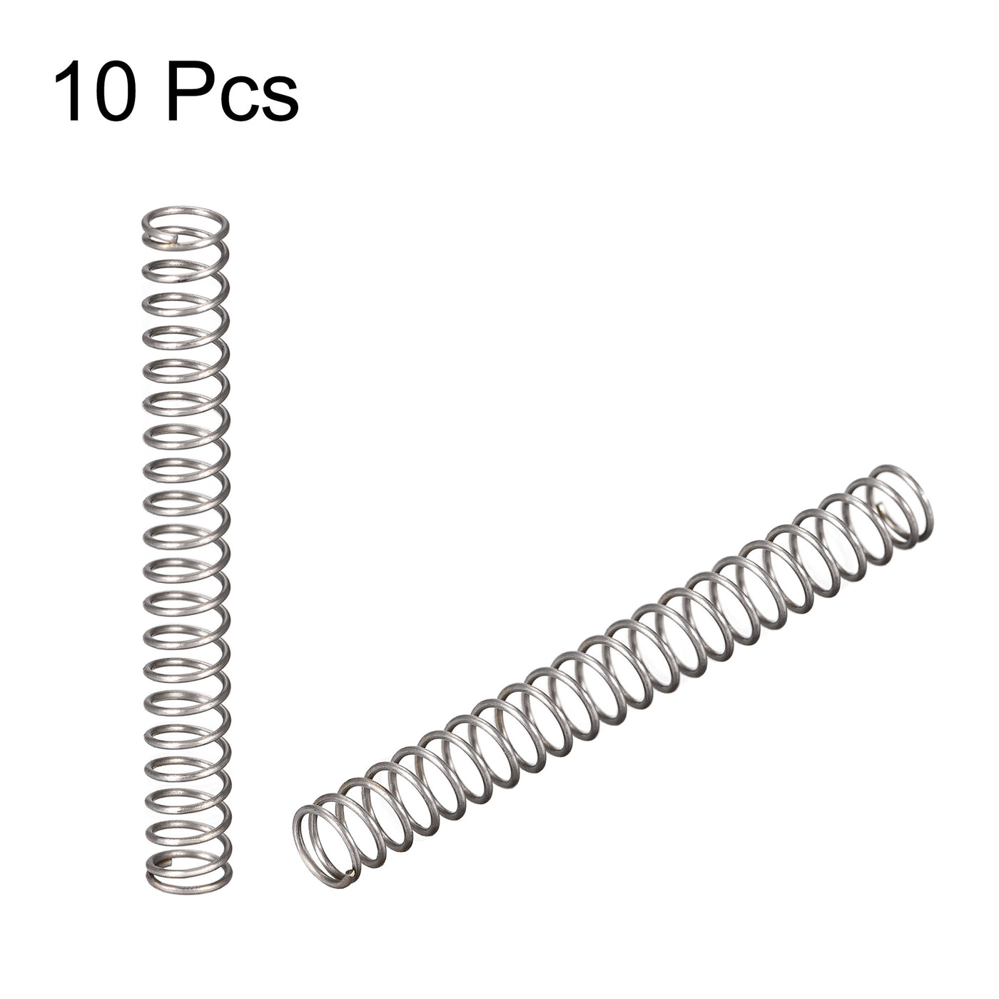 uxcell Uxcell Compressed Spring, Free Length,2.6N Load Capacity,Gray,10pcs