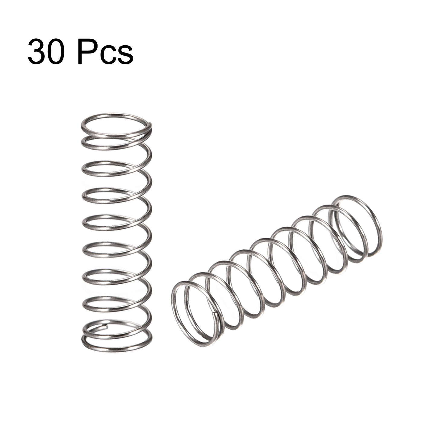 uxcell Uxcell Compressed Spring,Free Length,1.5N Load Capacity,Gray,30pcs