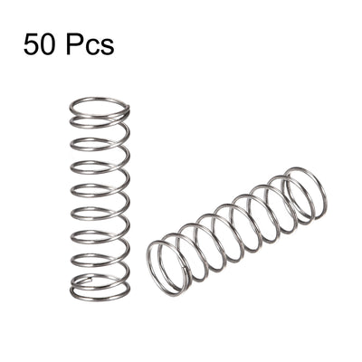 Harfington Uxcell Compressed Spring, Free Length,1.5N Load Capacity,Grey,50pcs