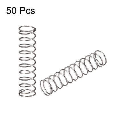Harfington Uxcell Compressed Spring, Free Length,1.5N Load Capacity,Grey,50pcs