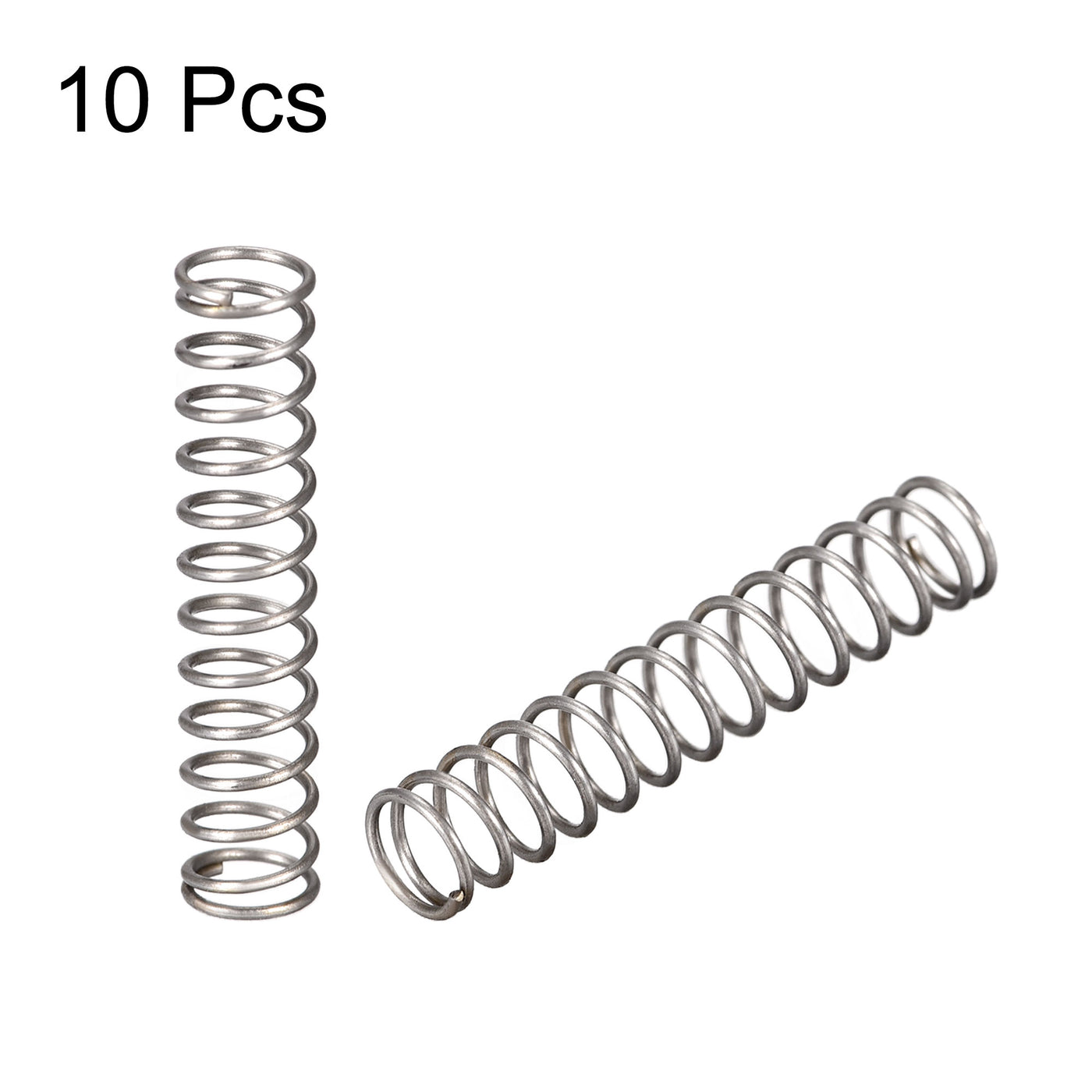 uxcell Uxcell Compressed Spring, Free Length,10.6N Load Capacity,Grey,10pcs
