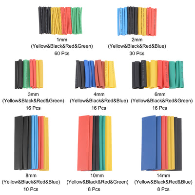 Harfington 164pcs 2:1 Heat Shrink Tubing Kit, Heat Shrink Tubes Wire Wrap 8 Sizes