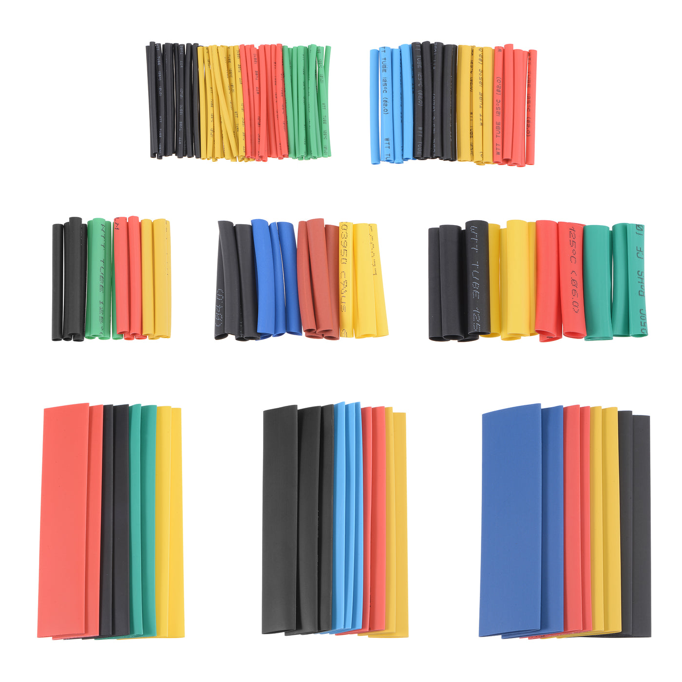 Harfington 164pcs 2:1 Heat Shrink Tubing Kit, Heat Shrink Tubes Wire Wrap 8 Sizes