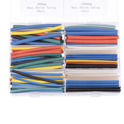 Harfington 168pcs 2:1 Heat Shrink Tubing Kit, Heat Shrink Tubes Wire Wrap, 1/8",5/32",3/16",1/4",5/16",3/8" Diameter