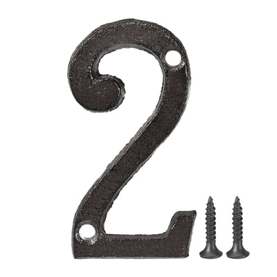 Harfington House Number, Cast Iron Number for Home Hotel Mailbox Address Sign