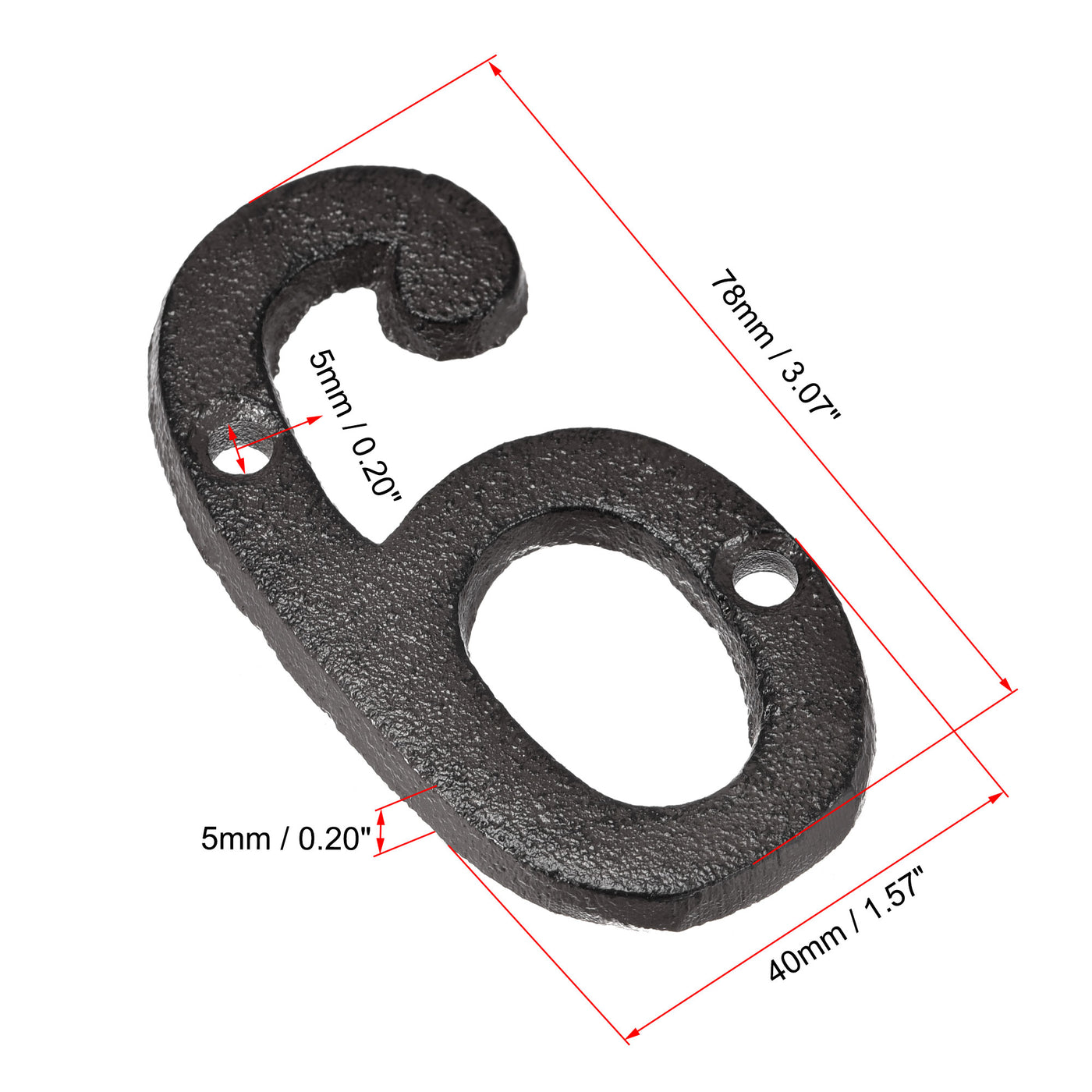 Harfington House Number, Cast Iron Number for Home Hotel Mailbox Address Sign