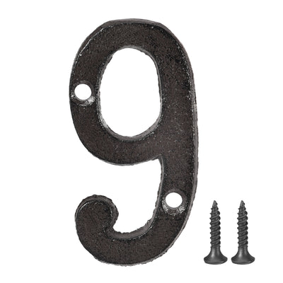 Harfington House Number, Cast Iron Number for Home Hotel Mailbox Address Sign