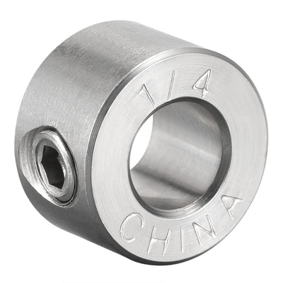 Harfington Drill Stop 1/4"  I.D. Stainless Steel for Set Screws Chuck Woodworking Drill Bits Depth Holder 2Pcs