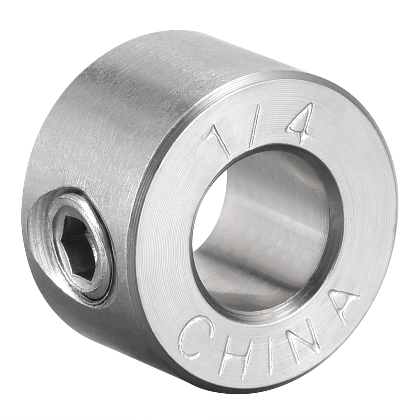 Harfington Drill Stop 1/4"  I.D. Stainless Steel for Set Screws Chuck Woodworking Drill Bits Depth Holder 2Pcs