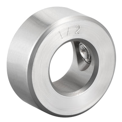 Harfington Drill Stop 1/2"  I.D. Stainless Steel for Set Screws Chuck Woodworking Drill Bits Depth Holder 2Pcs