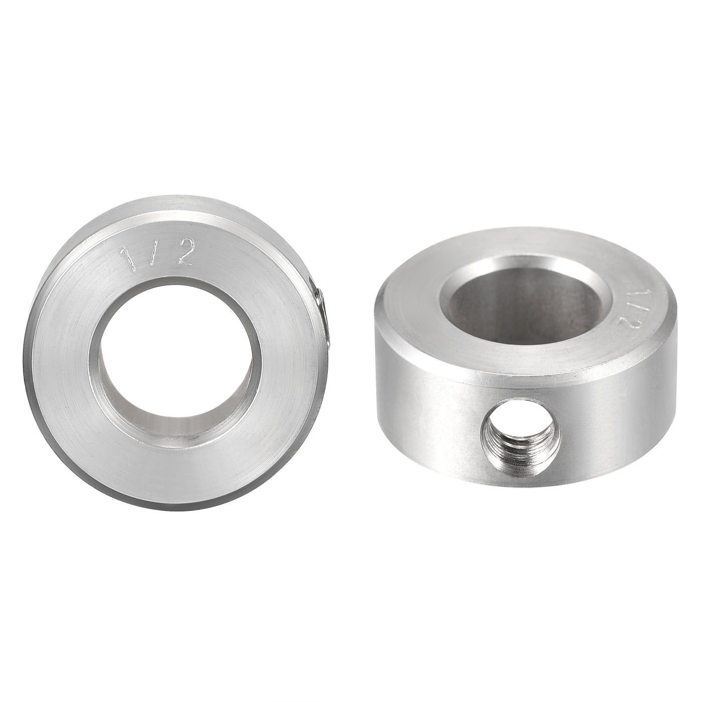 Harfington Drill Stop 1/2"  I.D. Stainless Steel for Set Screws Chuck Woodworking Drill Bits Depth Holder 2Pcs