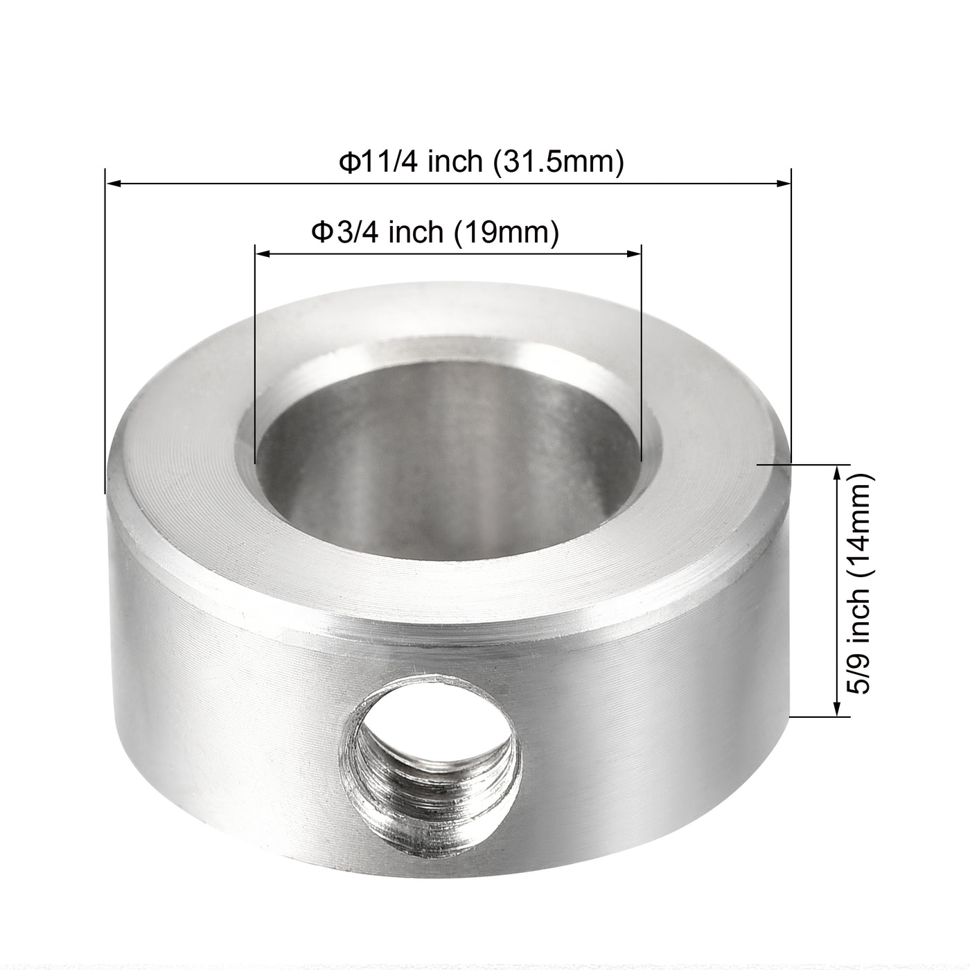 Harfington Drill Stop 3/4"  I.D. Stainless Steel for Set Screws Chuck Woodworking Drill Bits Depth Holder 2Pcs
