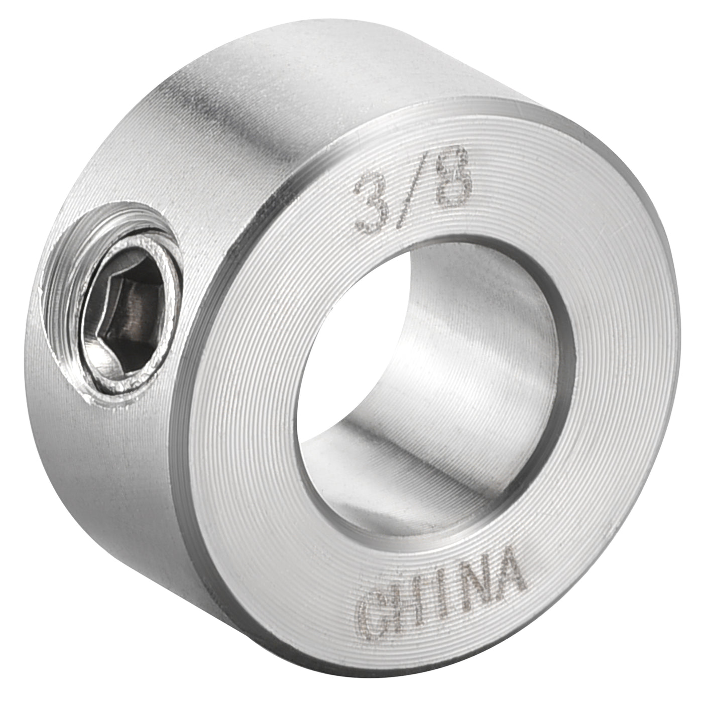 Harfington Drill Stop 3/8"  I.D. Stainless Steel for Set Screws Chuck Woodworking Drill Bits Depth Holder 2Pcs