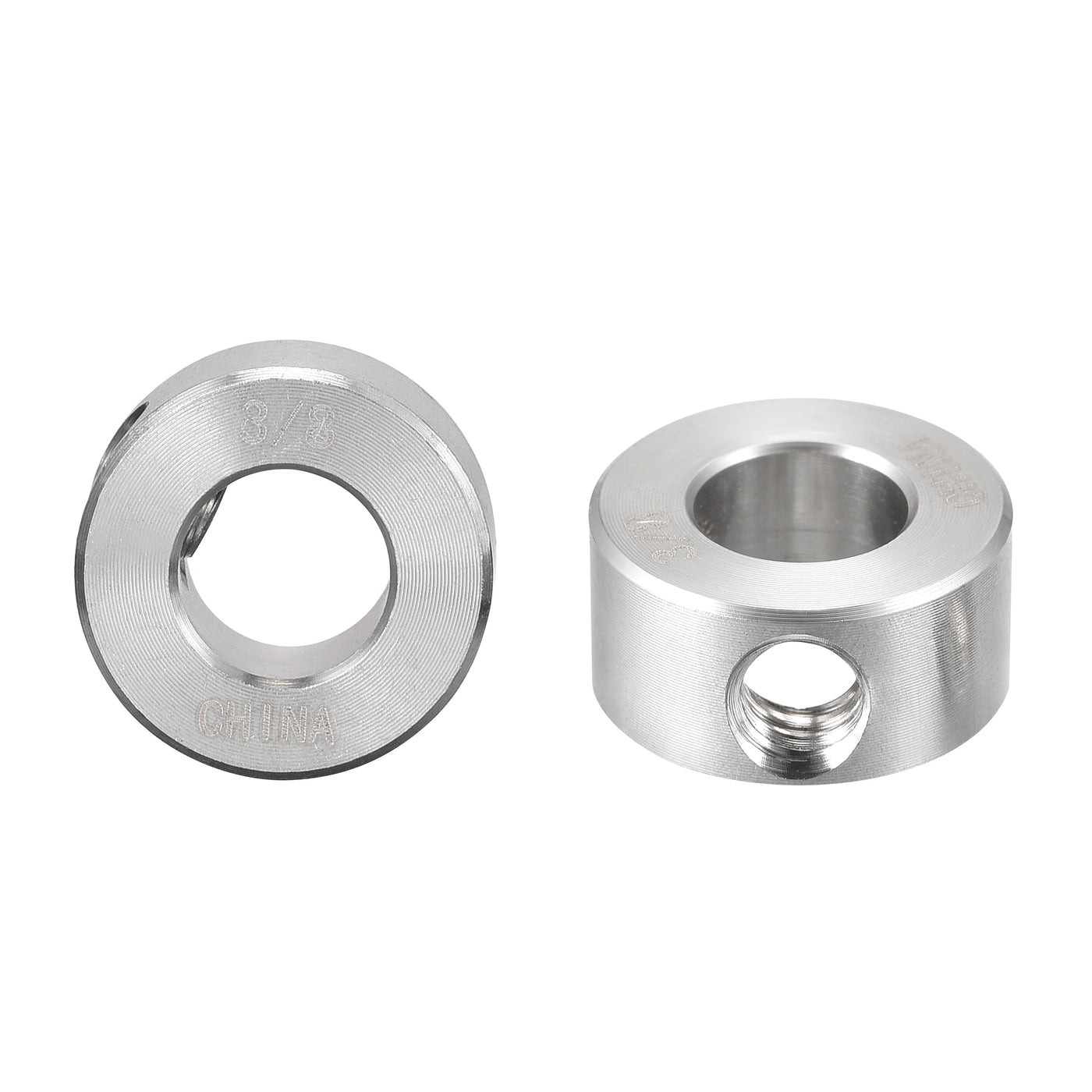 Harfington Drill Stop 3/8"  I.D. Stainless Steel for Set Screws Chuck Woodworking Drill Bits Depth Holder 2Pcs