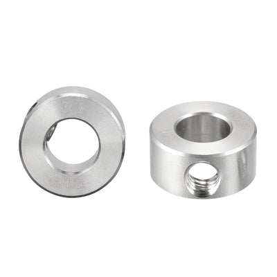 Harfington Drill Stop 3/8"  I.D. Stainless Steel for Set Screws Chuck Woodworking Drill Bits Depth Holder 2Pcs