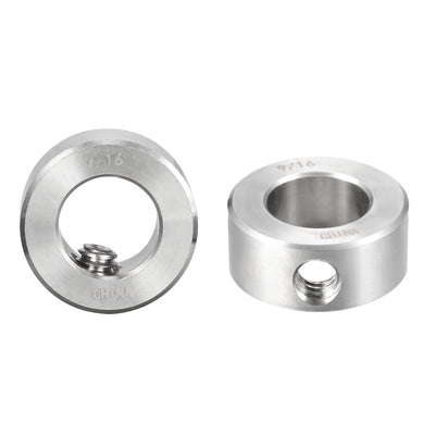 Harfington Drill Stop 9/16"  I.D. Stainless Steel for Set Screws Chuck Woodworking Drill Bits Depth Holder 2Pcs