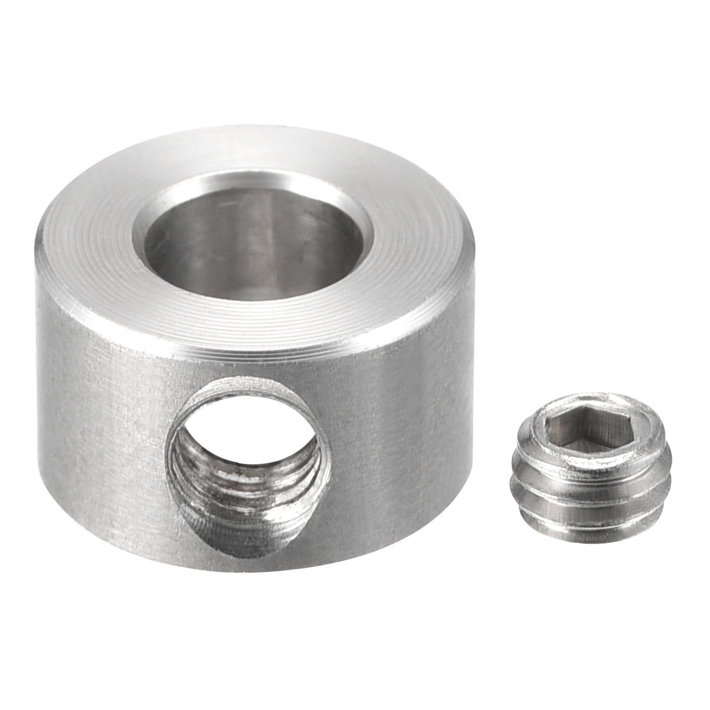 Harfington Drill Stop 1/4"  I.D. Stainless Steel for Set Screws Chuck Woodworking Drill Bits Depth Holder 4Pcs