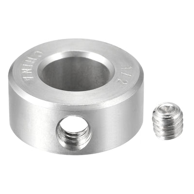 Harfington Drill Stop 1/2"  I.D. Stainless Steel for Set Screws Chuck Woodworking Drill Bits Depth Holder 4Pcs