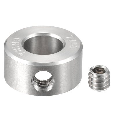 Harfington Drill Stop 7/16"  I.D. Stainless Steel for Set Screws Chuck Woodworking Drill Bits Depth Holder 4Pcs