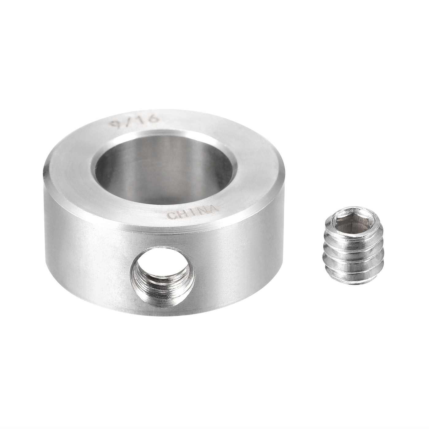 Harfington Drill Stop 9/16"  I.D. Stainless Steel for Set Screws Chuck Woodworking Drill Bits Depth Holder 4Pcs