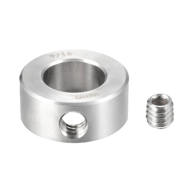 Harfington Drill Stop 9/16"  I.D. Stainless Steel for Set Screws Chuck Woodworking Drill Bits Depth Holder 4Pcs