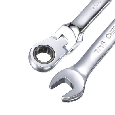 Harfington Flex-Head Ratcheting Combination Wrench SAE 72 Teeth 12 Point Box Ended