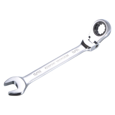 Harfington Flex-Head Ratcheting Combination Wrench SAE 72 Teeth 12 Point Box Ended