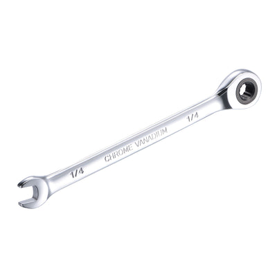 Harfington Ratcheting Combination Wrench SAE 72 Teeth 12 Point Box Ended Tools, Cr-V