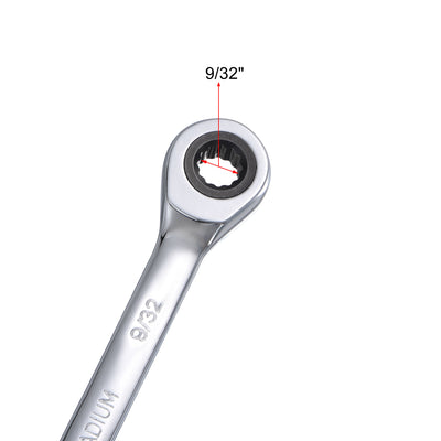 Harfington Ratcheting Combination Wrench SAE 72 Teeth 12 Point Box Ended Tools, Cr-V