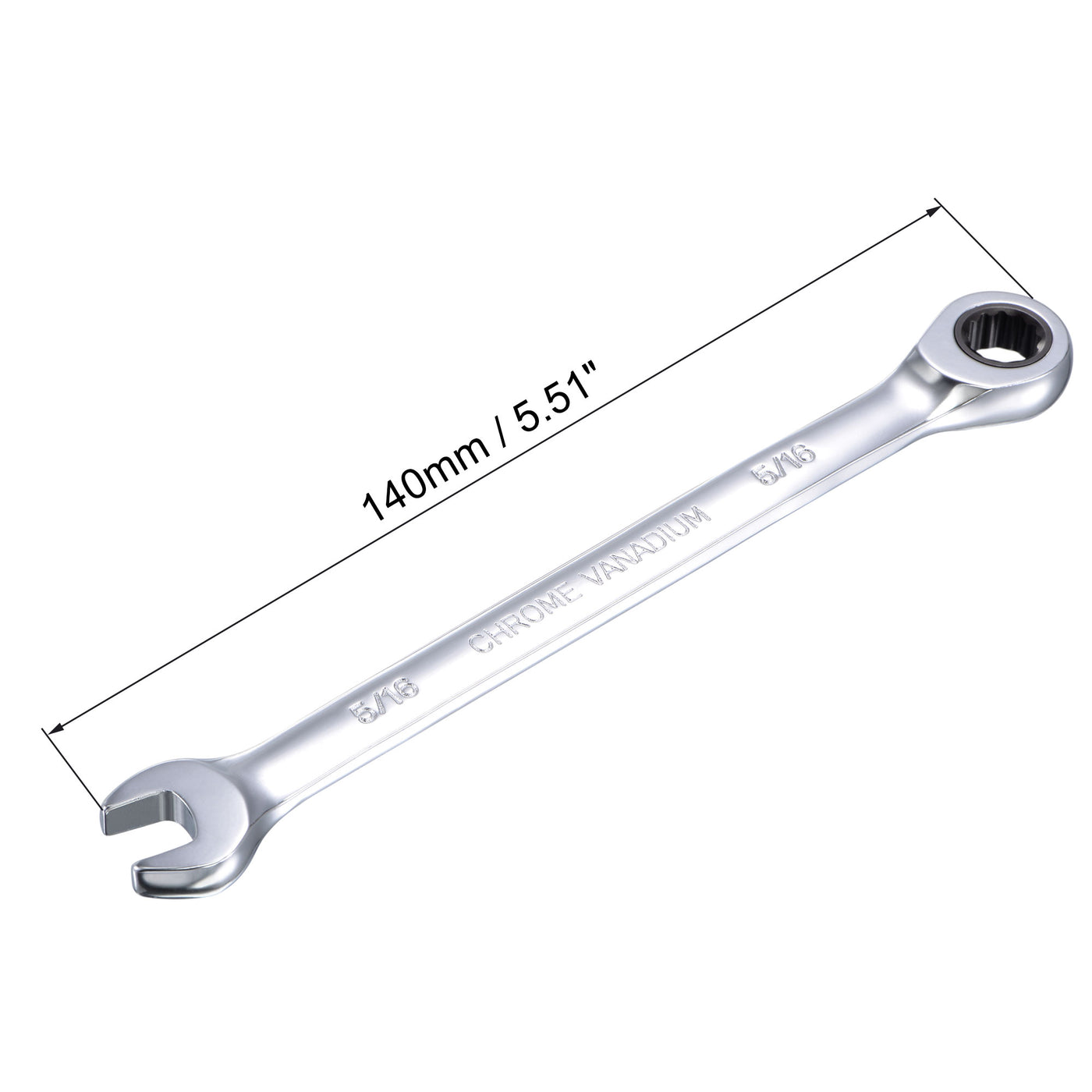 Harfington Ratcheting Combination Wrench SAE 72 Teeth 12 Point Box Ended Tools, Cr-V