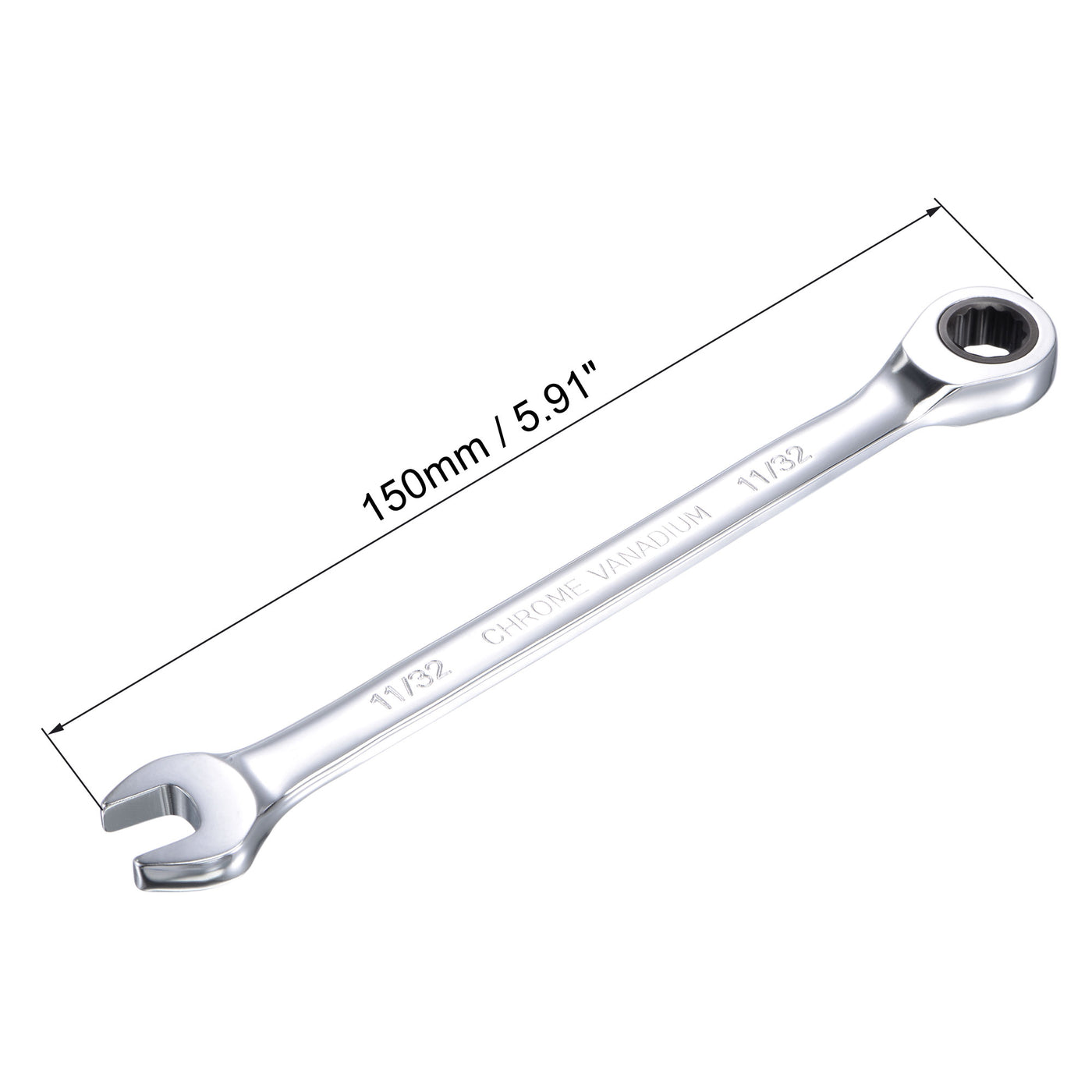 Harfington Ratcheting Combination Wrench SAE 72 Teeth 12 Point Box Ended Tools, Cr-V