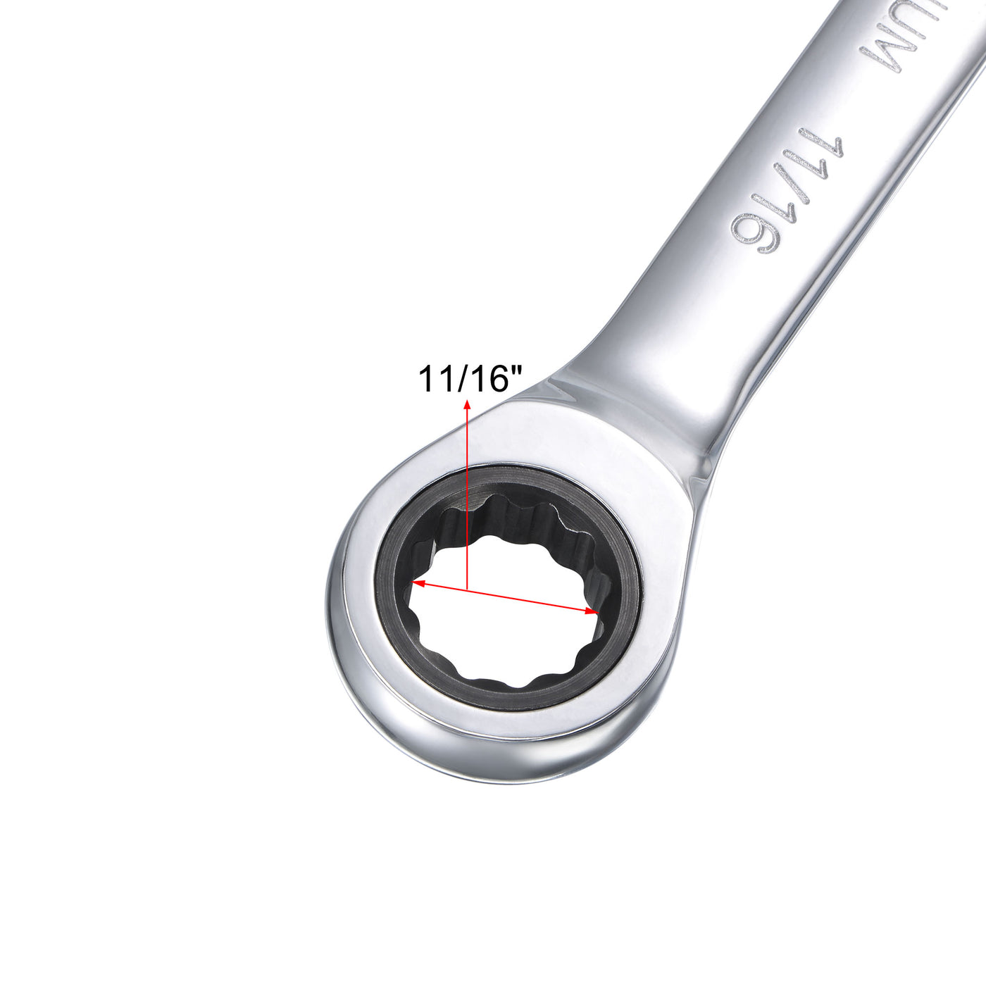 Harfington Ratcheting Combination Wrench SAE 72 Teeth 12 Point Box Ended Tools, Cr-V