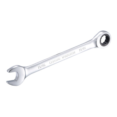 Harfington Ratcheting Combination Wrench SAE 72 Teeth 12 Point Box Ended Tools, Cr-V