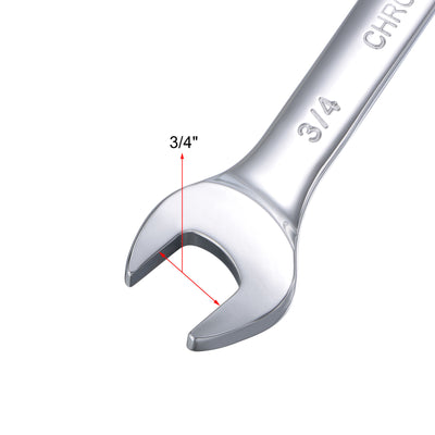 Harfington Ratcheting Combination Wrench SAE 72 Teeth 12 Point Box Ended Tools, Cr-V